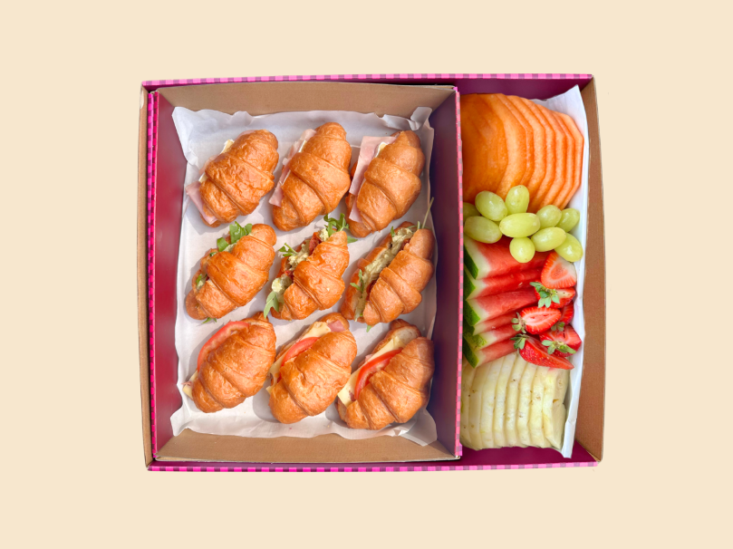 Mini Croissant & Fruit Combo - Large